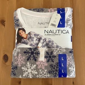 NWT L Nautica Fleece Pajama Set